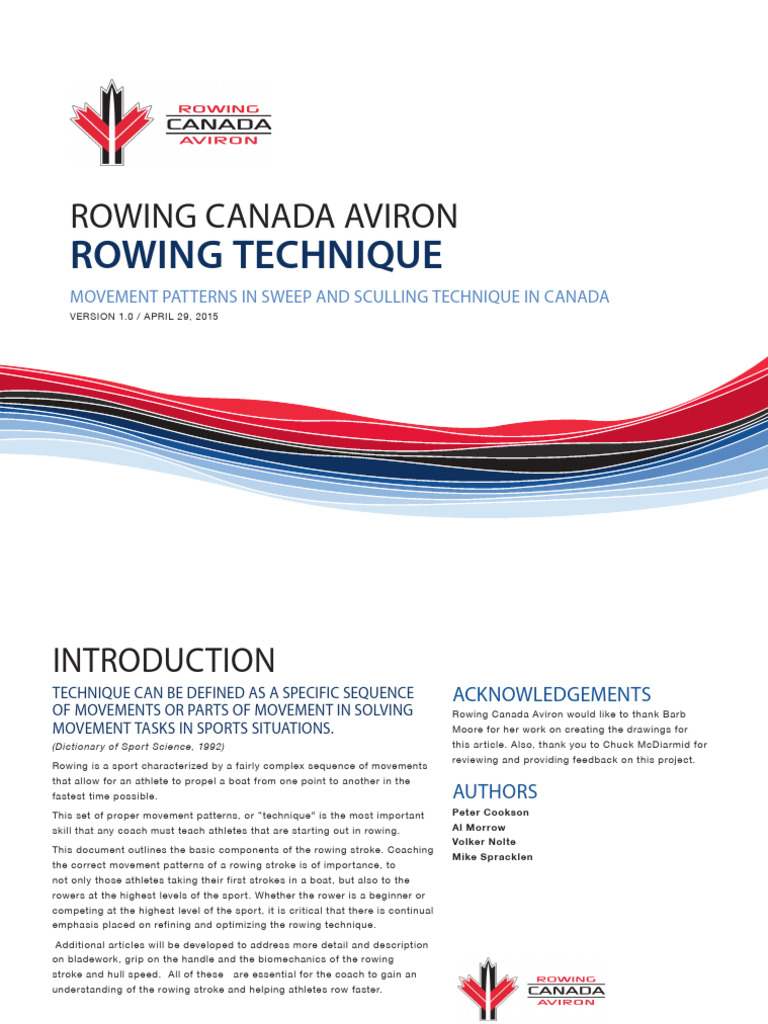 RCA Rowing Technique Roger 1x Notes | PDF