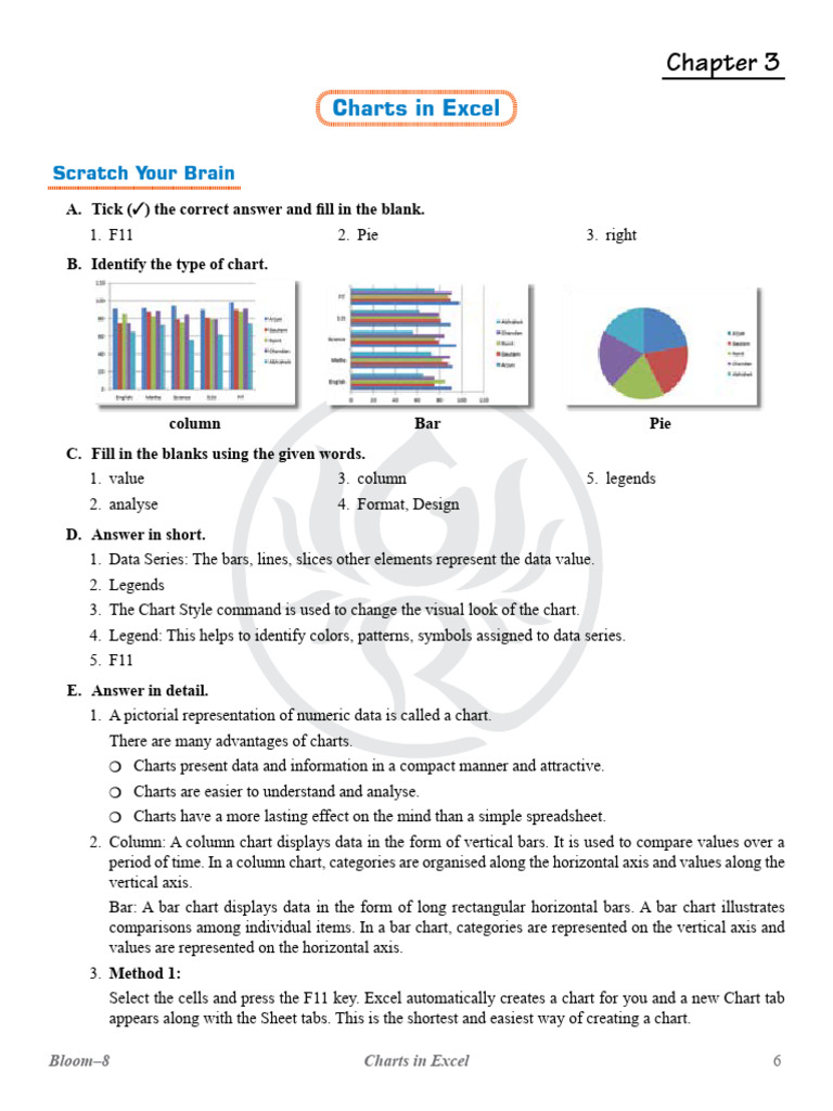 Charts In Excel Pdf Chart Microsoft Excel