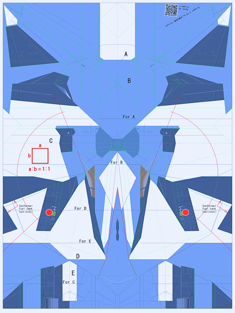 Origami Colonel Edited f16 f14 Paper Template | PDF