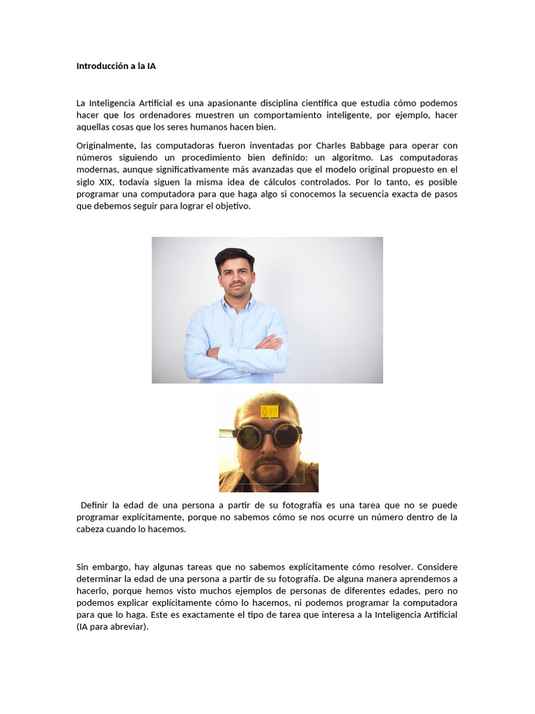Introducción a la IA y sus Enfoques | PDF | Inteligencia artificial ...