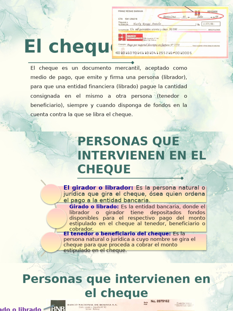 Tema 2 El Cheque | PDF