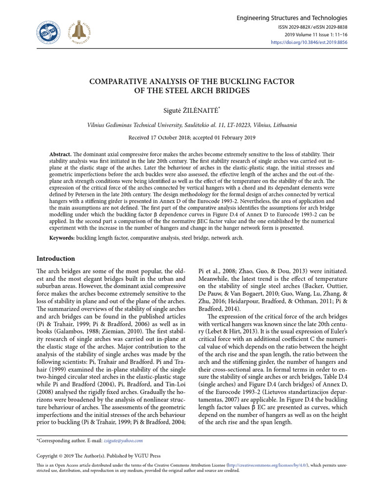 Comparative Analysis of The Buckling Fac | PDF | Buckling | Bridge