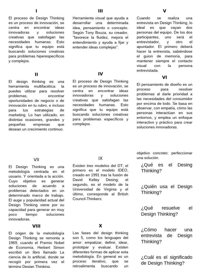 El Proceso de Design Thinking | PDF
