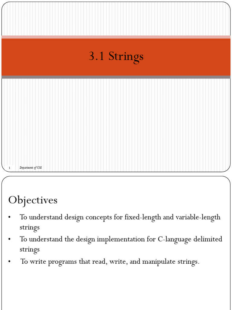 3.1 Strings | PDF