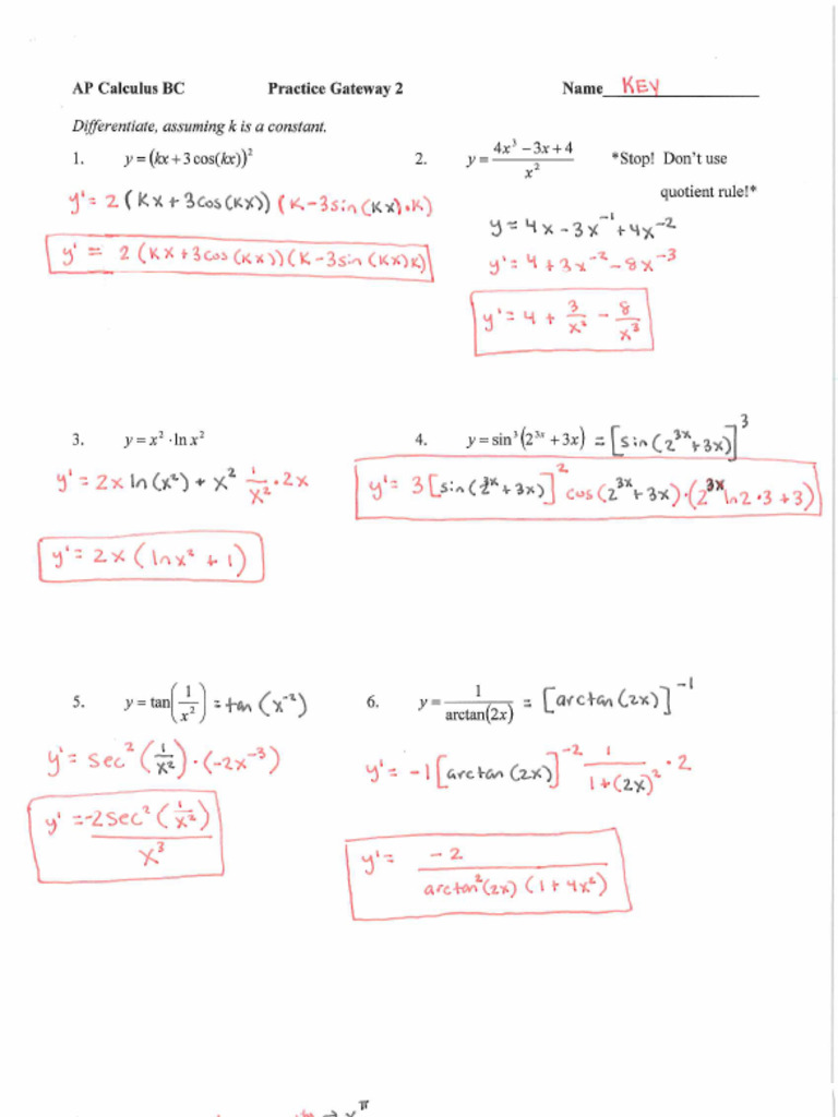 0 Practice Gateway 2 Key | PDF