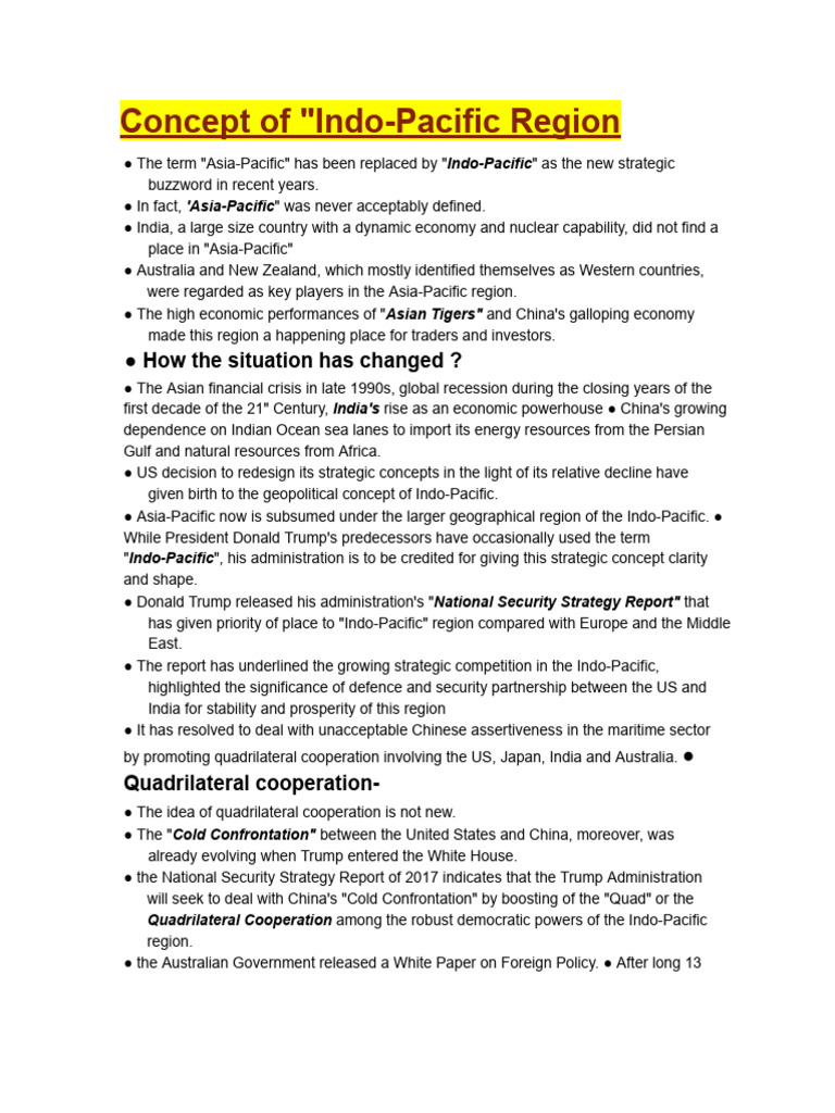 Indo Pacific Strategy | PDF