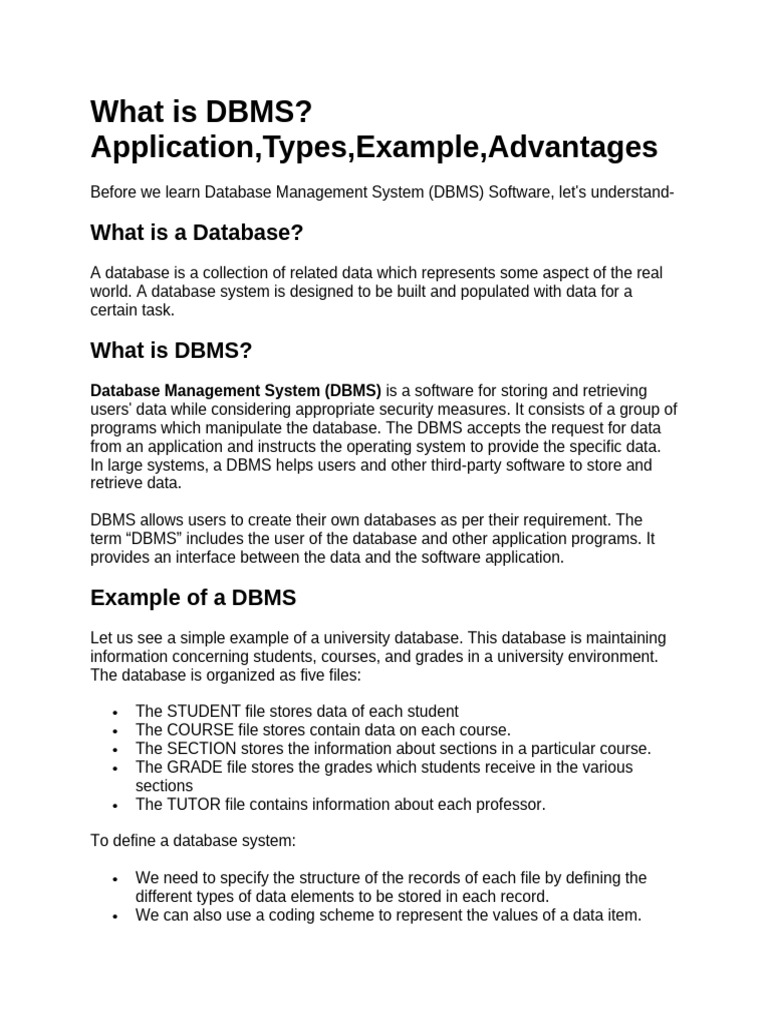 DBMS Notes | PDF