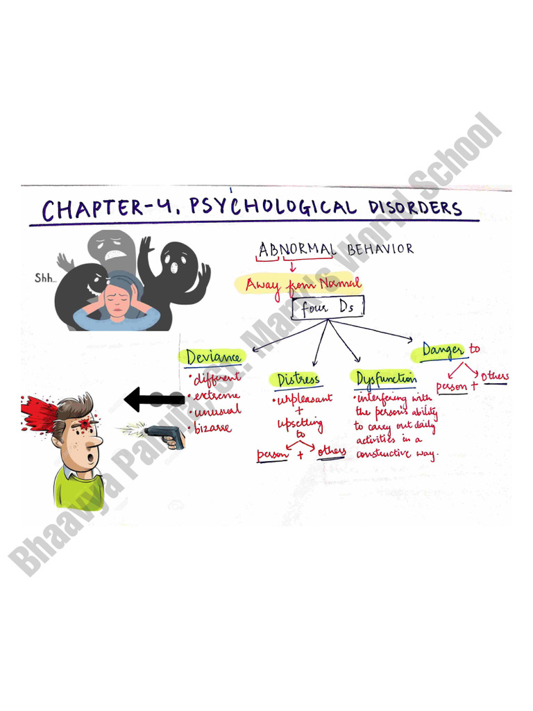 Xii Chapter 4 Psychological Disorders | PDF