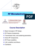 RF Microelectronics: Dr. Mohamed Abdel-Hamid