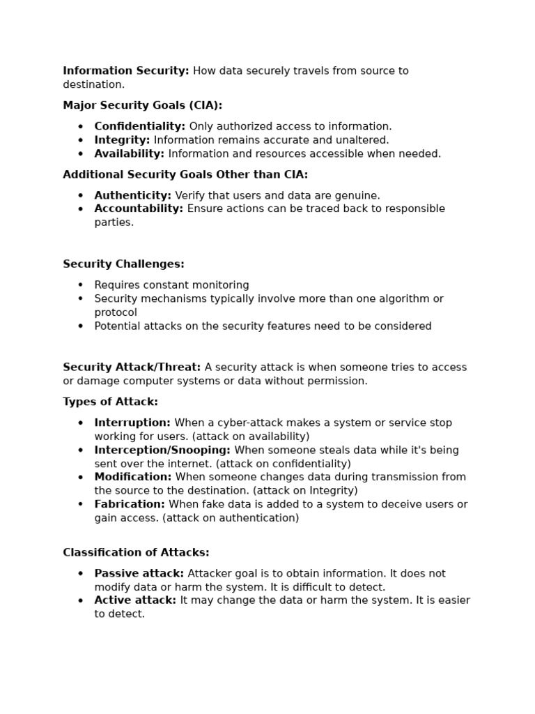 Infor Security Notes | PDF