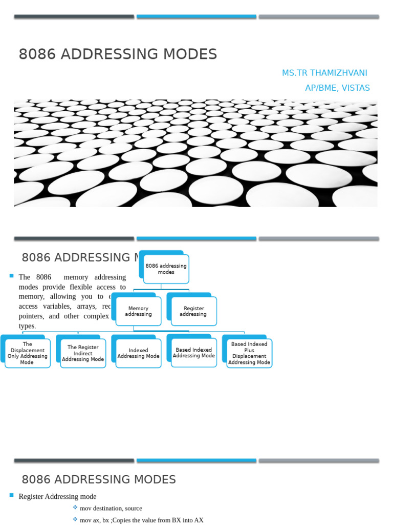 8086 Addressing Modes | PDF | Computer Engineering | Computer Architecture