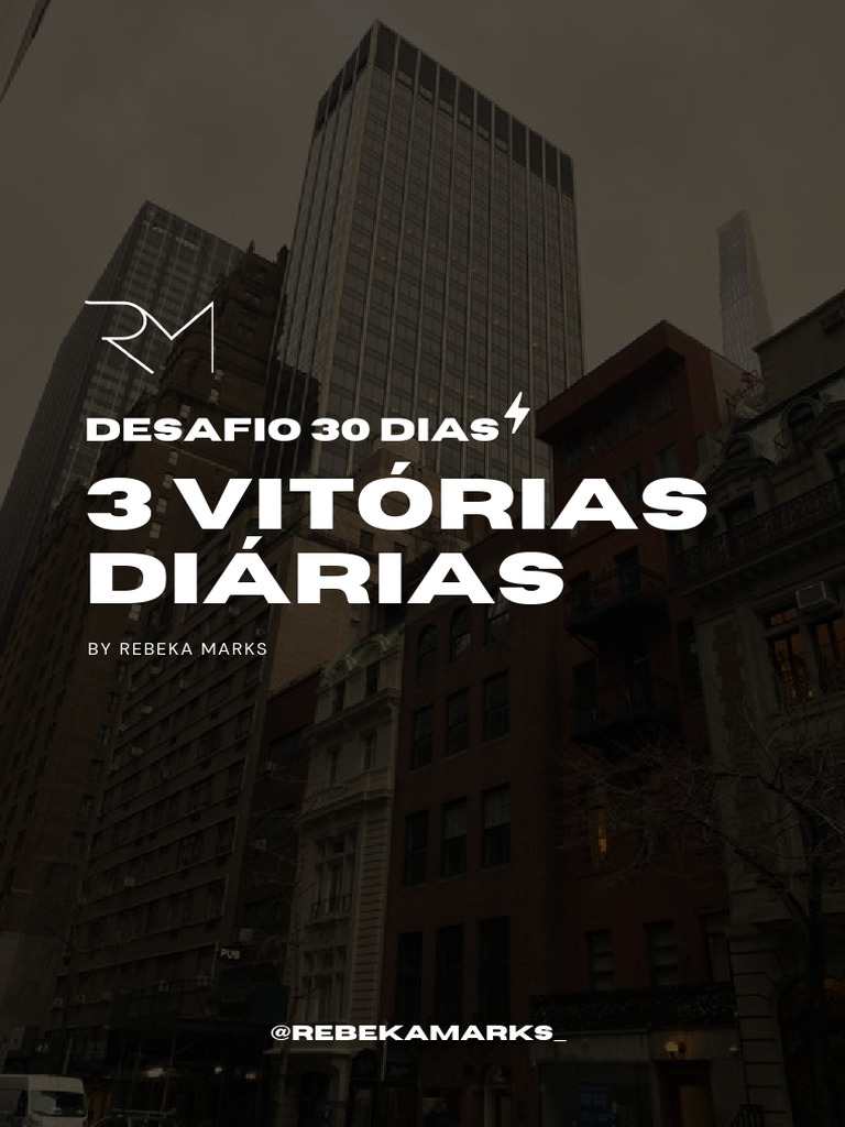 Desafio 3 Vitórias Diárias - @rebekapmarks | PDF