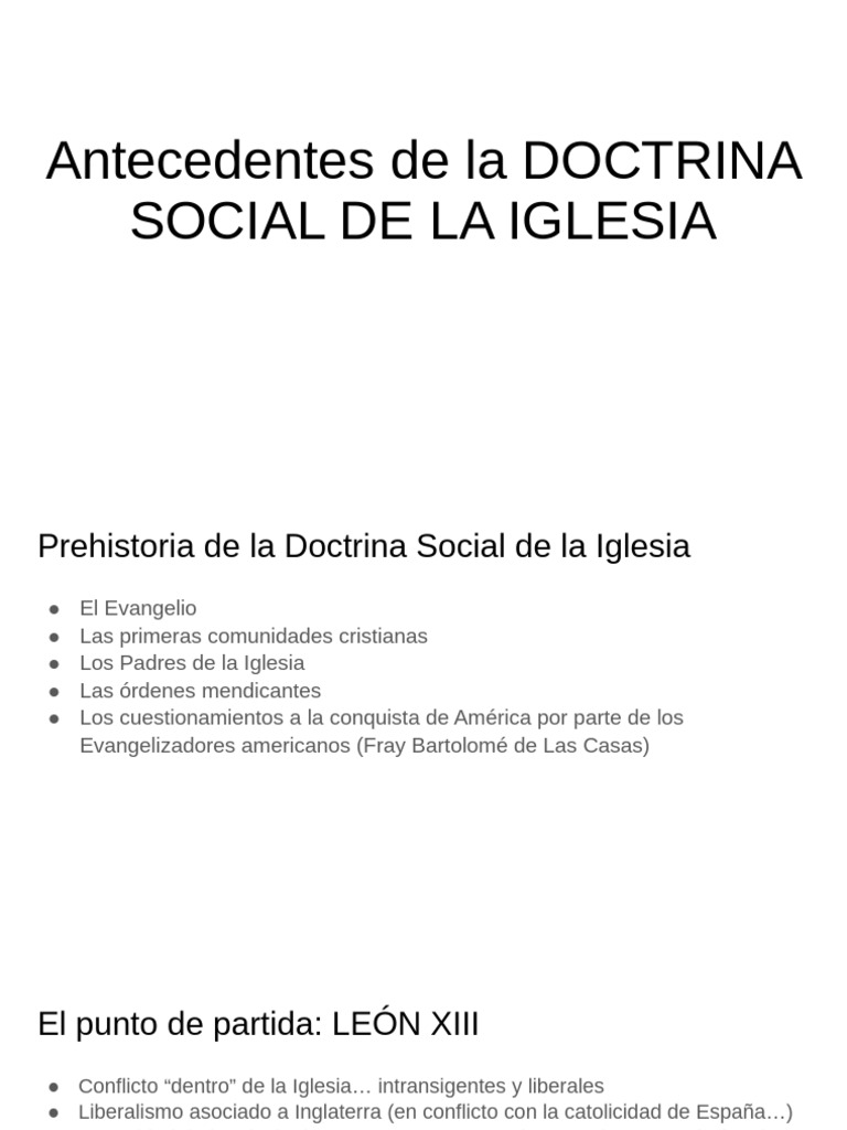 Doctrina Social de La Iglesia Historia | PDF