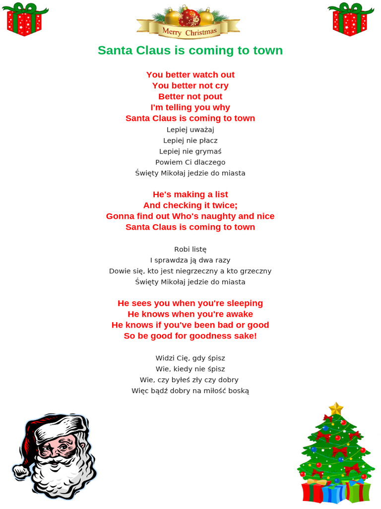 Santa Claus is coming + Silent night 英語版 Santa Claus is coming + Silent night 英語版 Santa Claus is