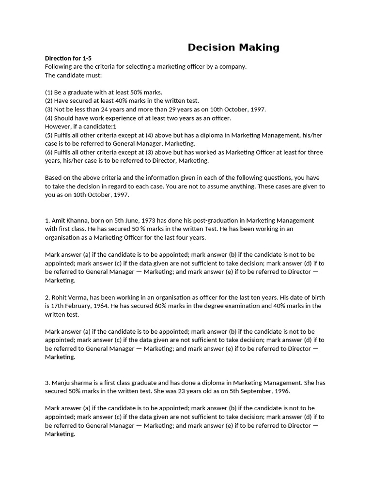 Nc 2026 decision making pdf
