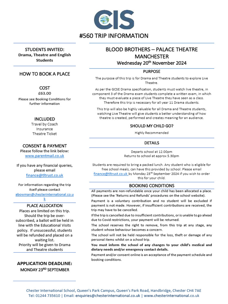 #560 CIS Blood Brothers Letter | PDF