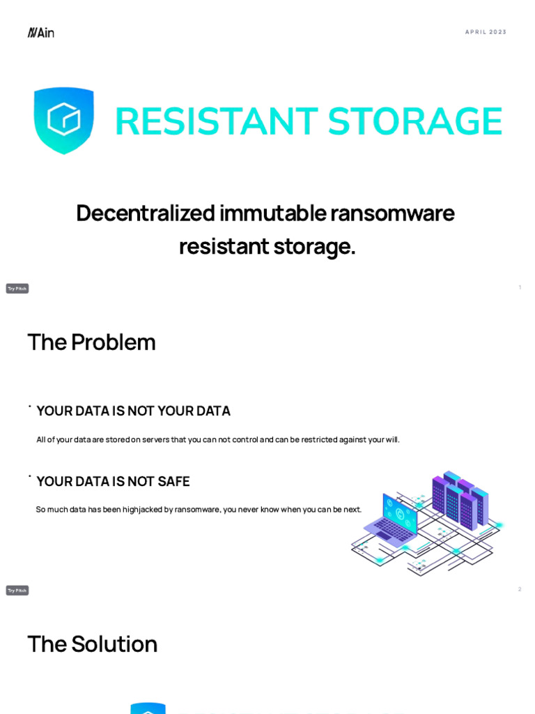 Decentralized Immutable Ransomware Resistant Storage. | PDF | Backup ...