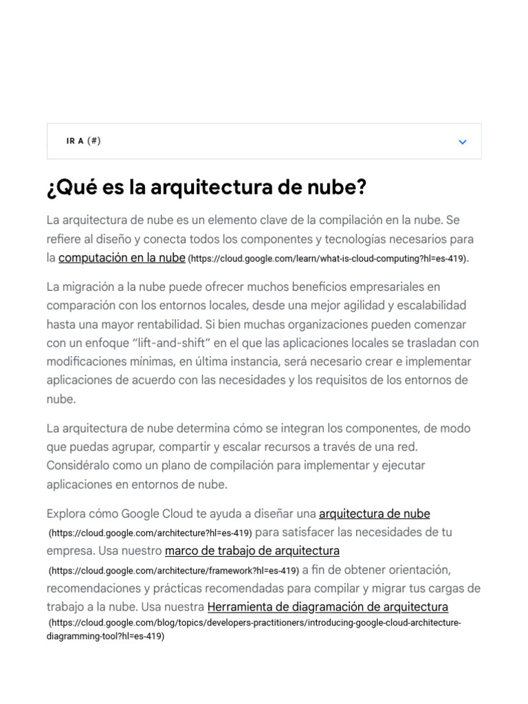 Arquitectura de Nube: Componentes y Modelos | PDF | Computación en la ...