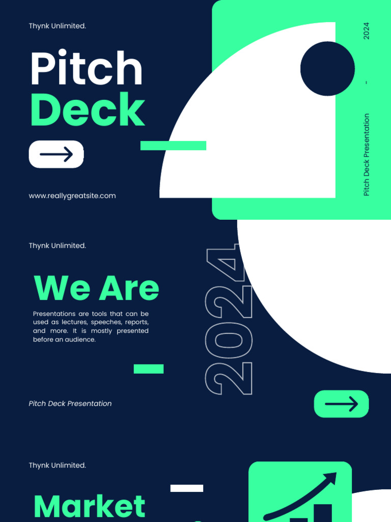 Blue and Green Modern Pitch Deck Presentation | PDF