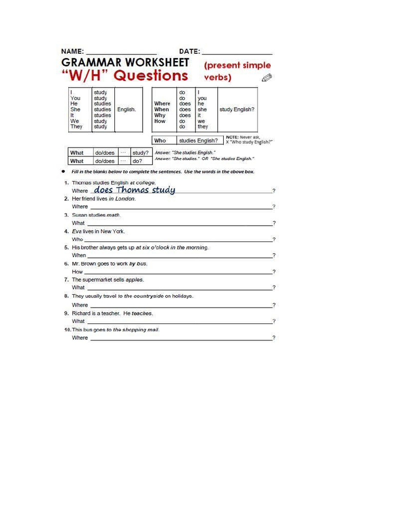 Present Simple Junior 2 | PDF