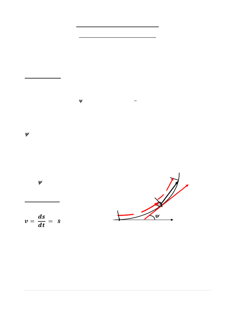 Lecture 3 Intrinsic Coordinates Modified Pdf
