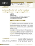 Advanced Materials and Protective Coating in Aeroengines Application