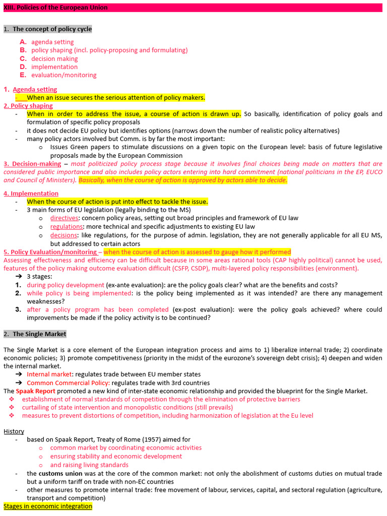 Policies of The European Union | PDF