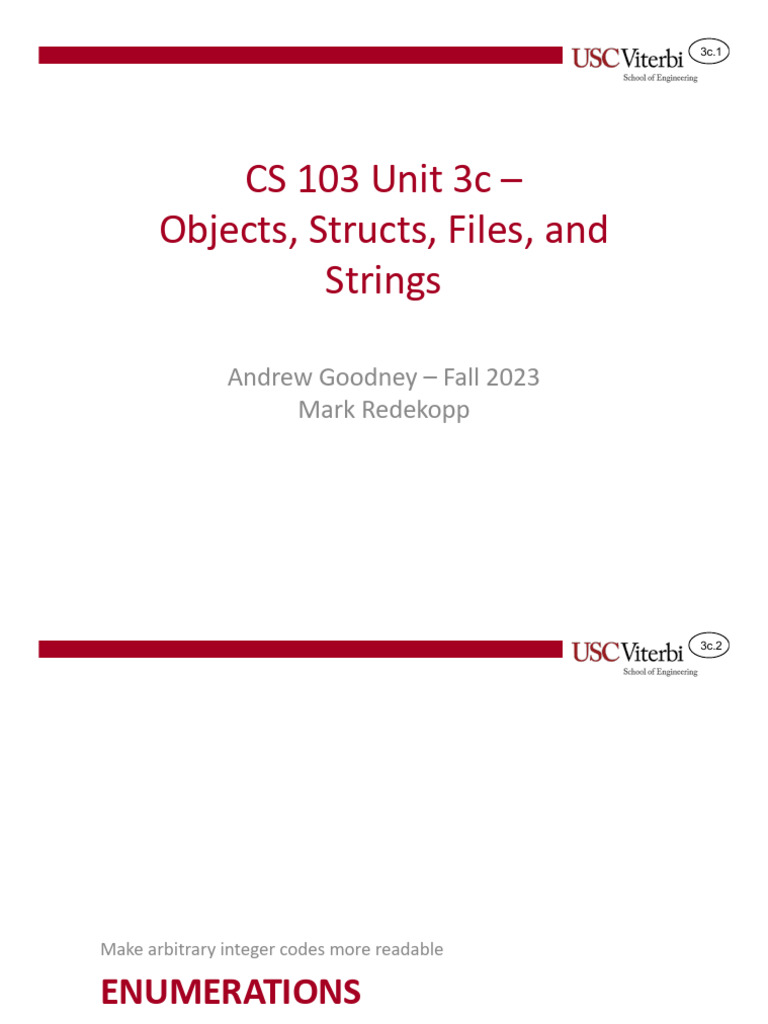 Unit3c ObjFilesStrings | PDF