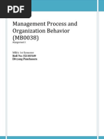 MB0038 Management Process and Organization Behavior