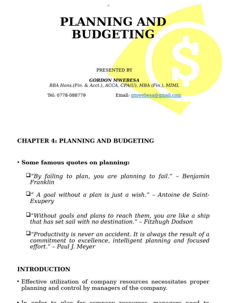 Effective Planning and Budgeting Guide | PDF | Budget | Strategic Planning
