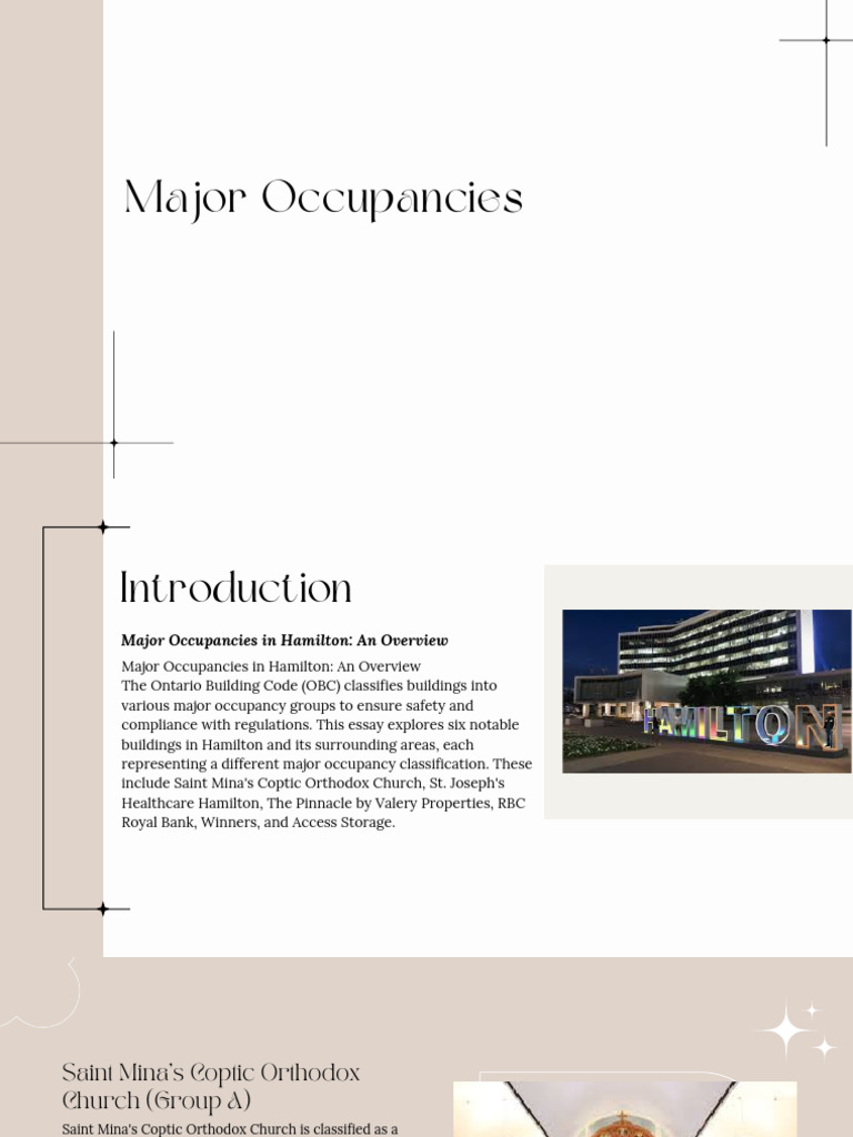 Major Occupancies 2 Pdf