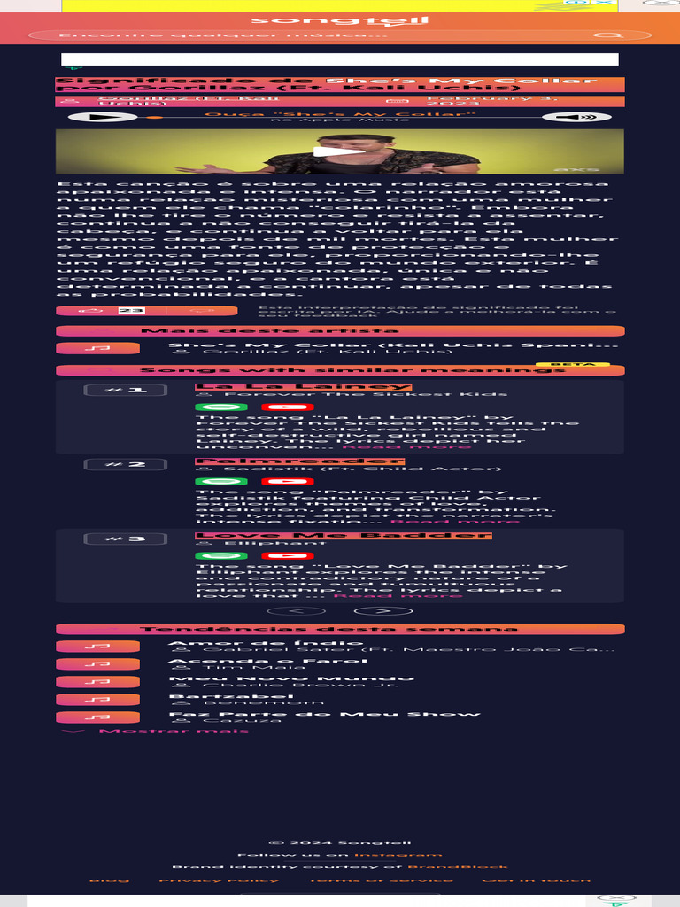 Significado de She's My Collar Por Gorillaz (Ft. Kali Uchis) 2 | PDF