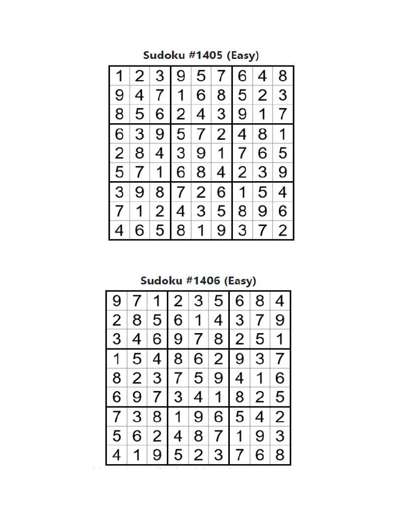 Jawapan Soduku | PDF