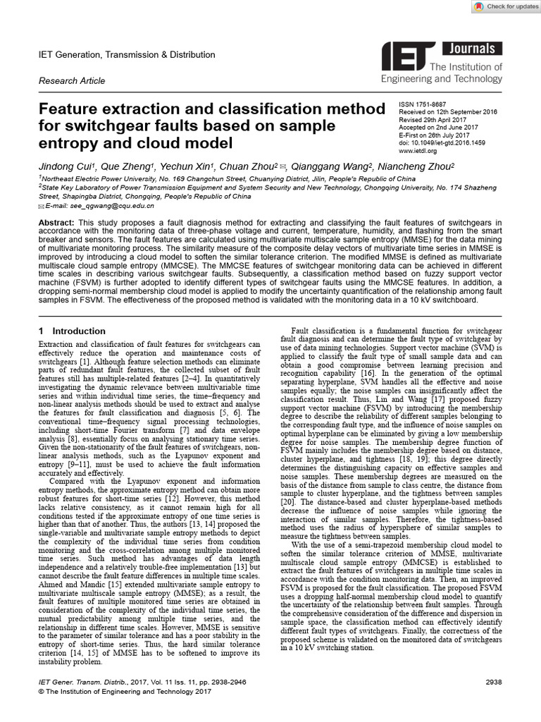 IET Generation Trans Dist - 2017 - Cui - Feature Extraction and ...