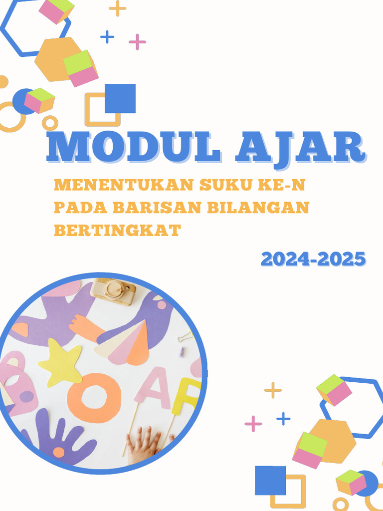 Putih Warna Warni Modern Geometrik Sampul Modul Pembelajaran Dokumen A4 ...
