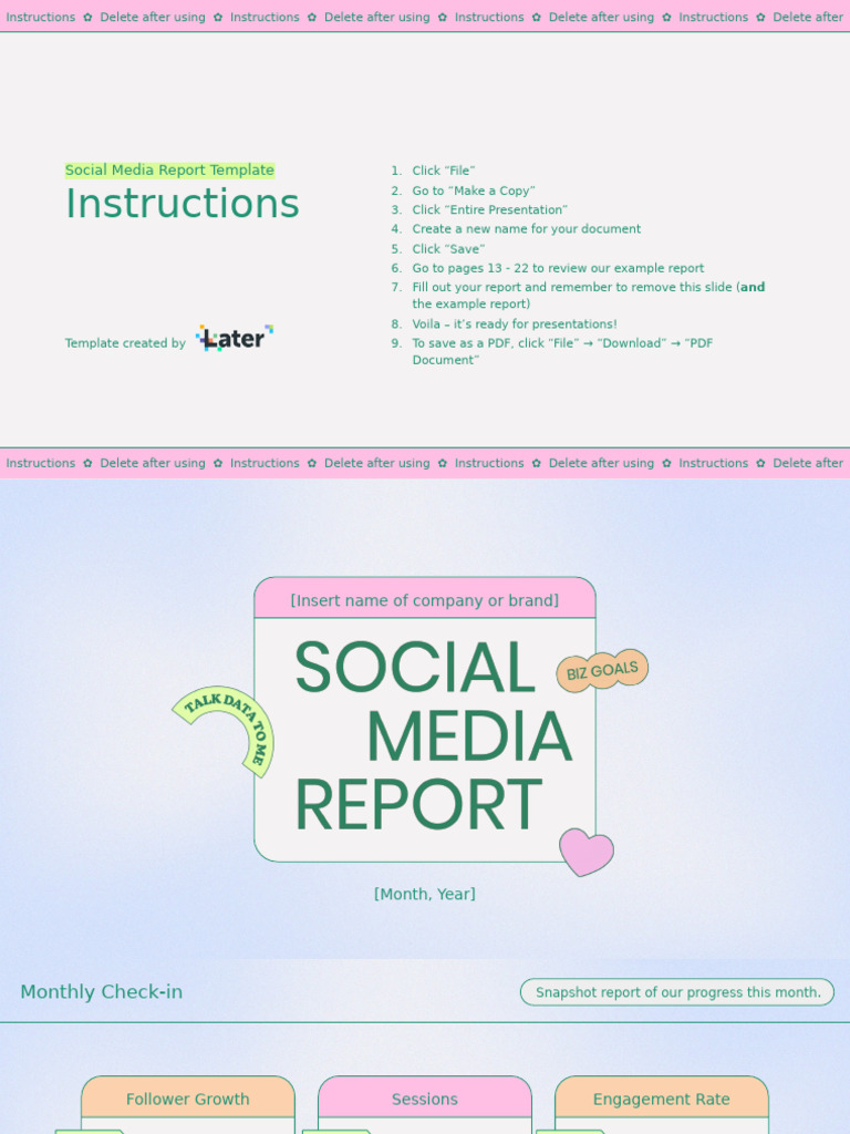 Copia de Social Media Report (You Must Make A Copy To Use) | PDF