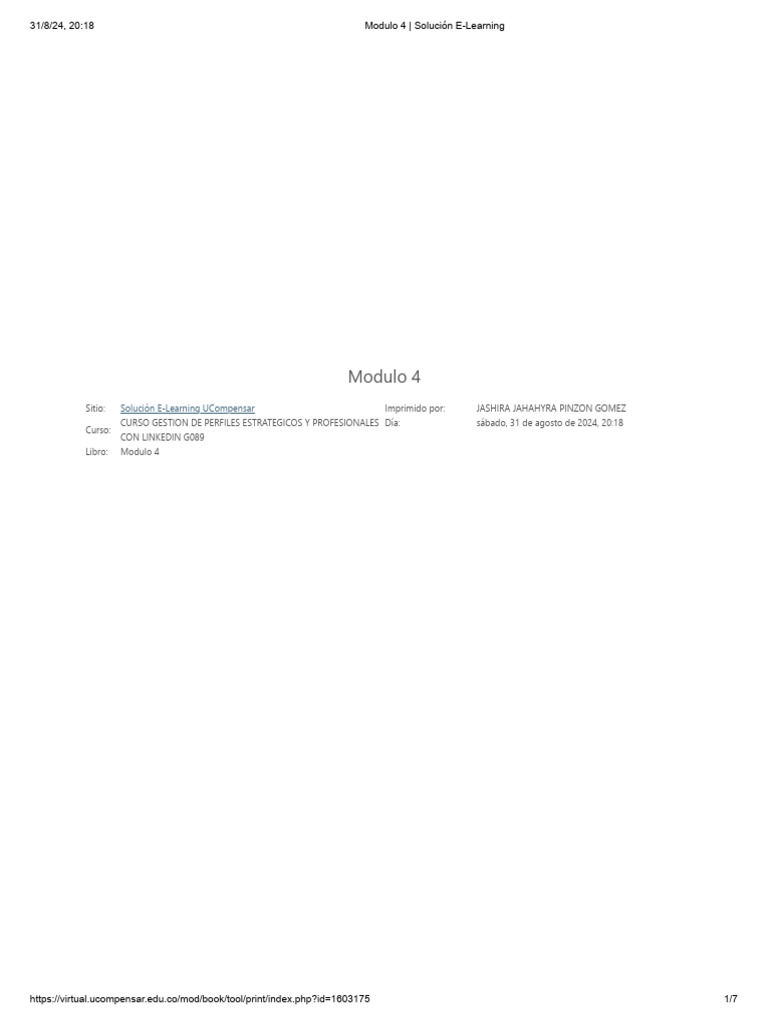 Modulo 4 - Solución E-Learning | PDF