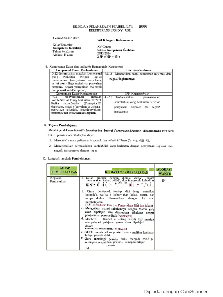 RPP Matematika SMK Kelas XI - Logika Matematika | PDF
