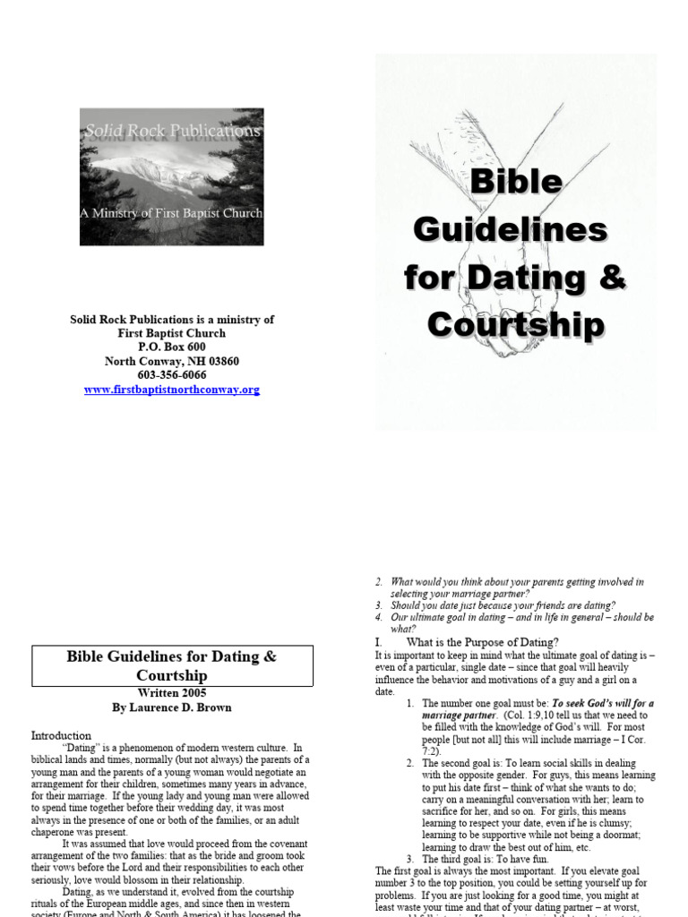 Bible Guidelines For Dating & Courtship Autor Laurence D. Brown | PDF