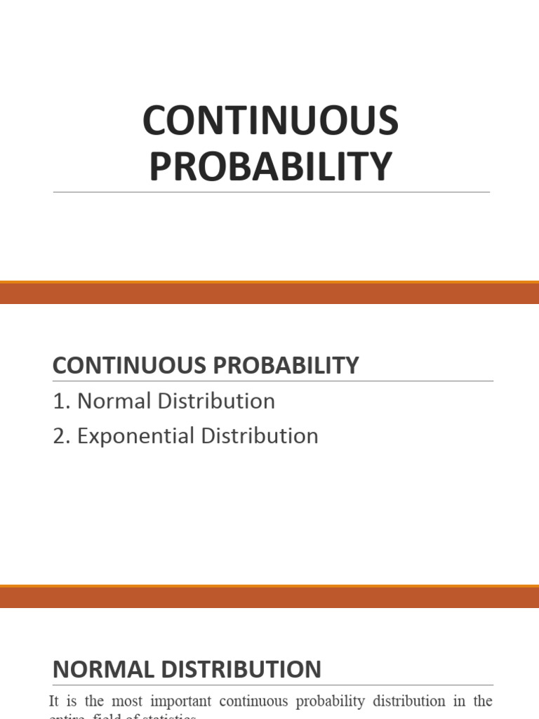 Continuous Probability | PDF
