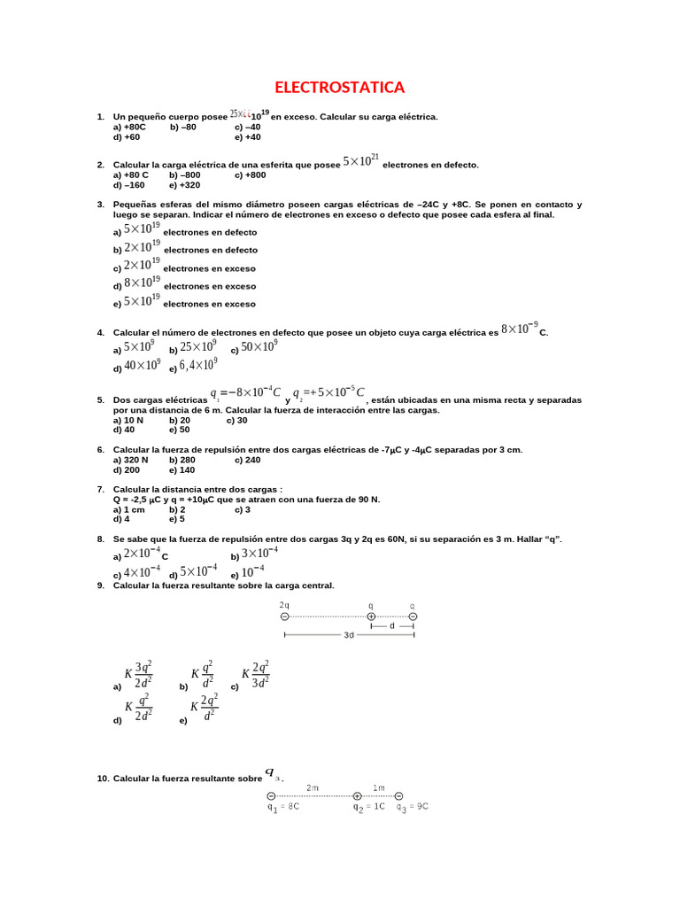 Electrostatica | PDF