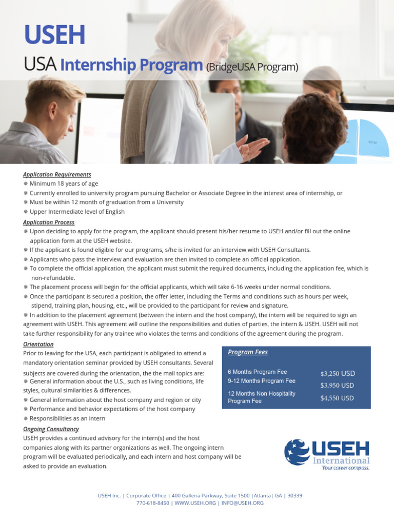 USEH J1 - BridgeUSA Internship | PDF