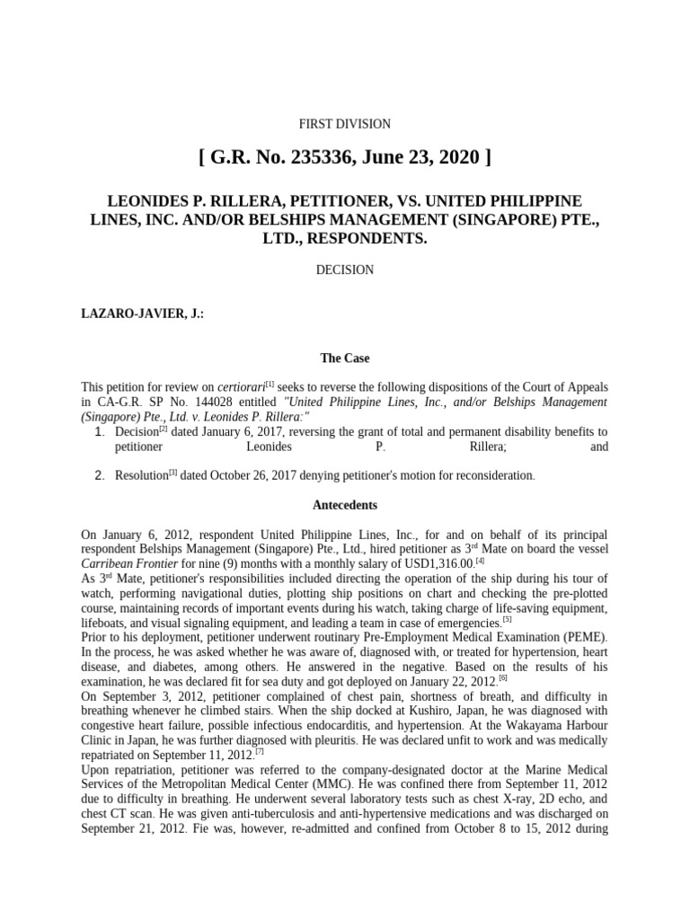 Rillera v. United Philippine Lines | PDF