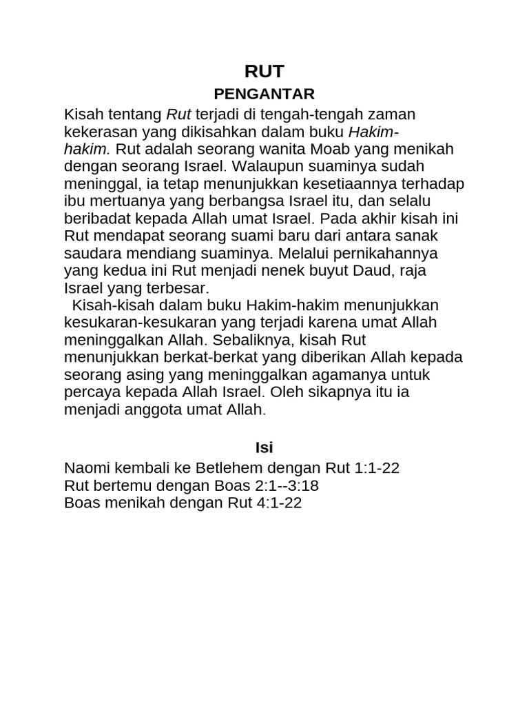 Pengantar Kitab Rut | PDF