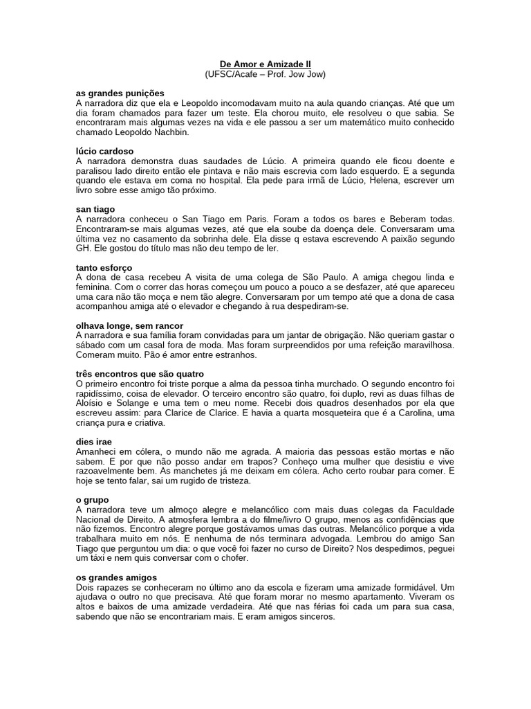 69198-517628de Amor e Amizade II | PDF