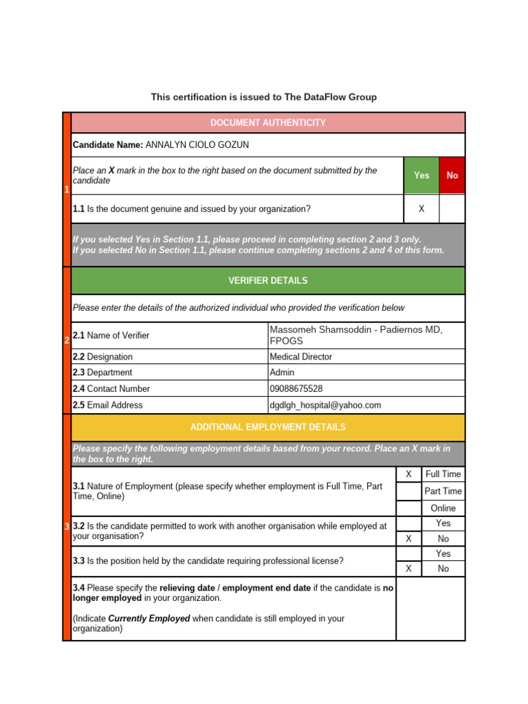 EMP IA Response Form | PDF