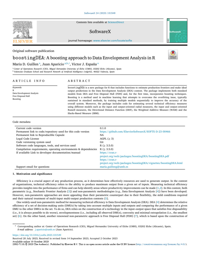 BoostingDEA and R Language | PDF | Regression Analysis | Parameter ...