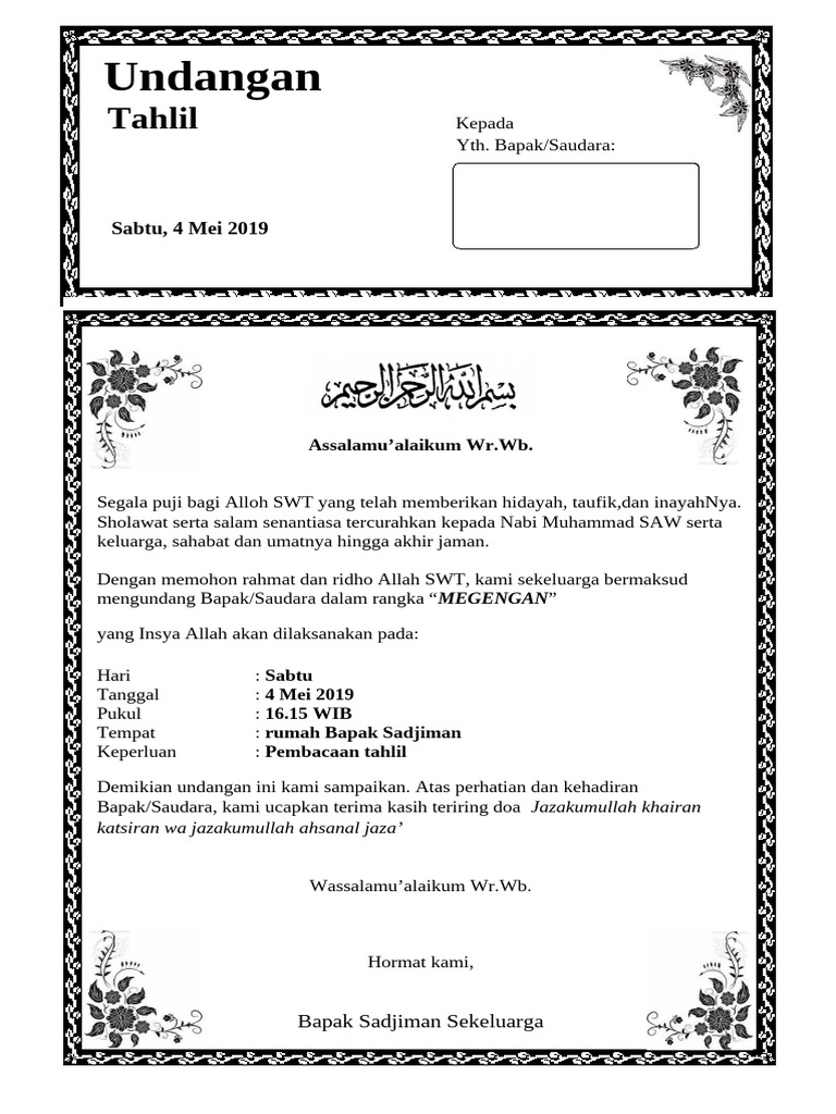 Undangan MEGENGAN | PDF
