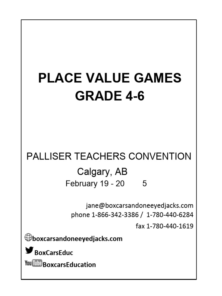 Id 03 power play games for teaching upper elementary place value