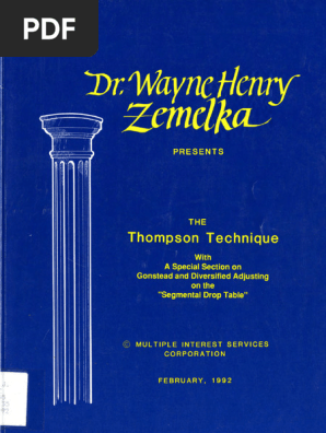 01 - DR Wayne Henry Zemelka Presents The Thompson Technique - 1992